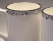 Detail of charcoal band mugs