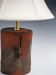 Red Fern Lamp, 6.5 x 2 base, with shade 15in (detail). $95 - Available at Three Trees Artisans, Cobble Hill, BC