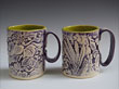 Embossed Floral Mugs Violet and Lt Green $35 each